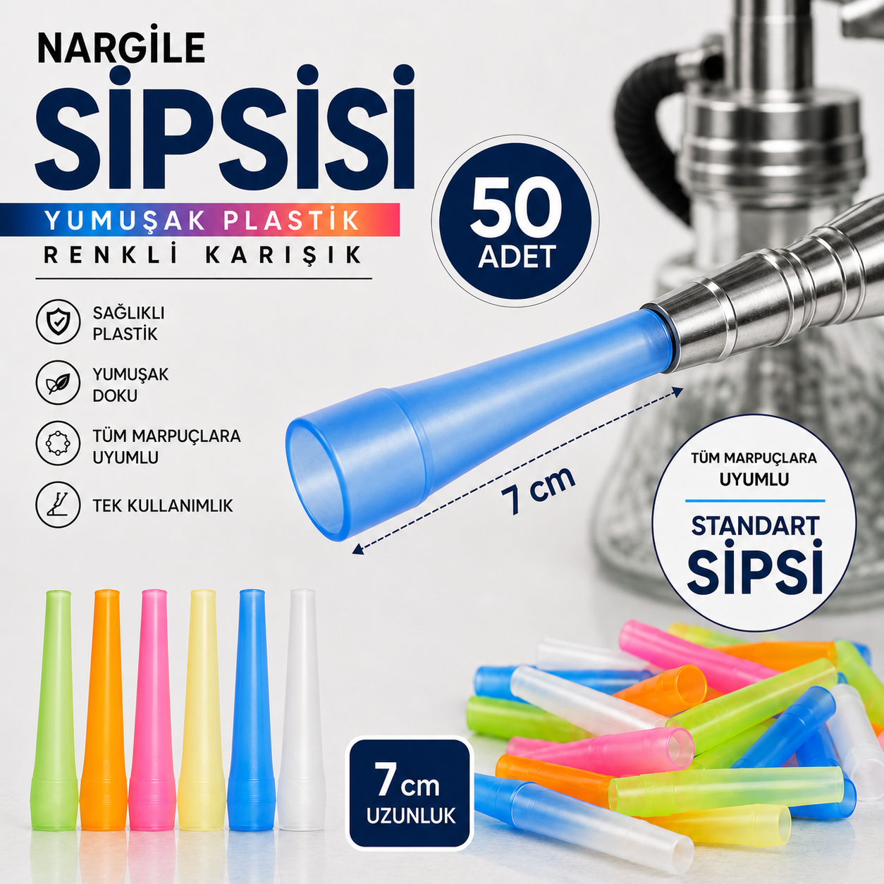 Silikon Sipsi Renkli